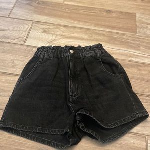 Black Paper Bag Shorts (BDG)